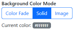 A screenshot of the Background Color Mode radio buttons.