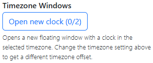 A screenshot of the Timezone Windows dropdown menu with "Off" selected