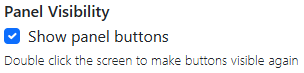 A screenshot of the Panel Visibility checkbox.